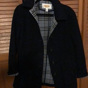 Talbots wool coat, navy. Excellent condition